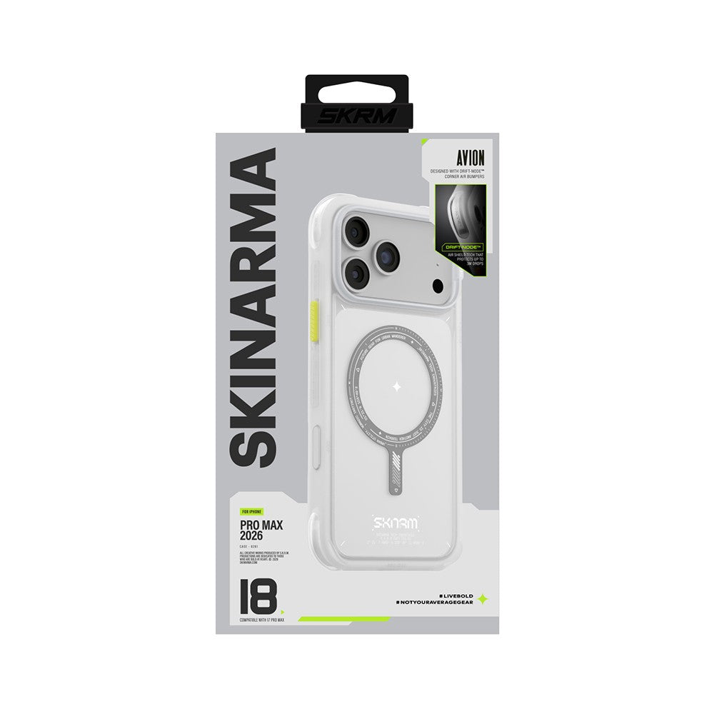 iPhone 18 Pro Max Kılıf M-Safe Şarj Özellikli Airbag Tasarımlı Skinarma Avion Kılıf