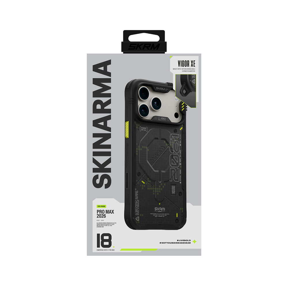 iPhone 18 Pro Max Kılıf M-Safe Şarj Özellikli Airbag Tasarımlı Skinarma Vigor XE Kılıf