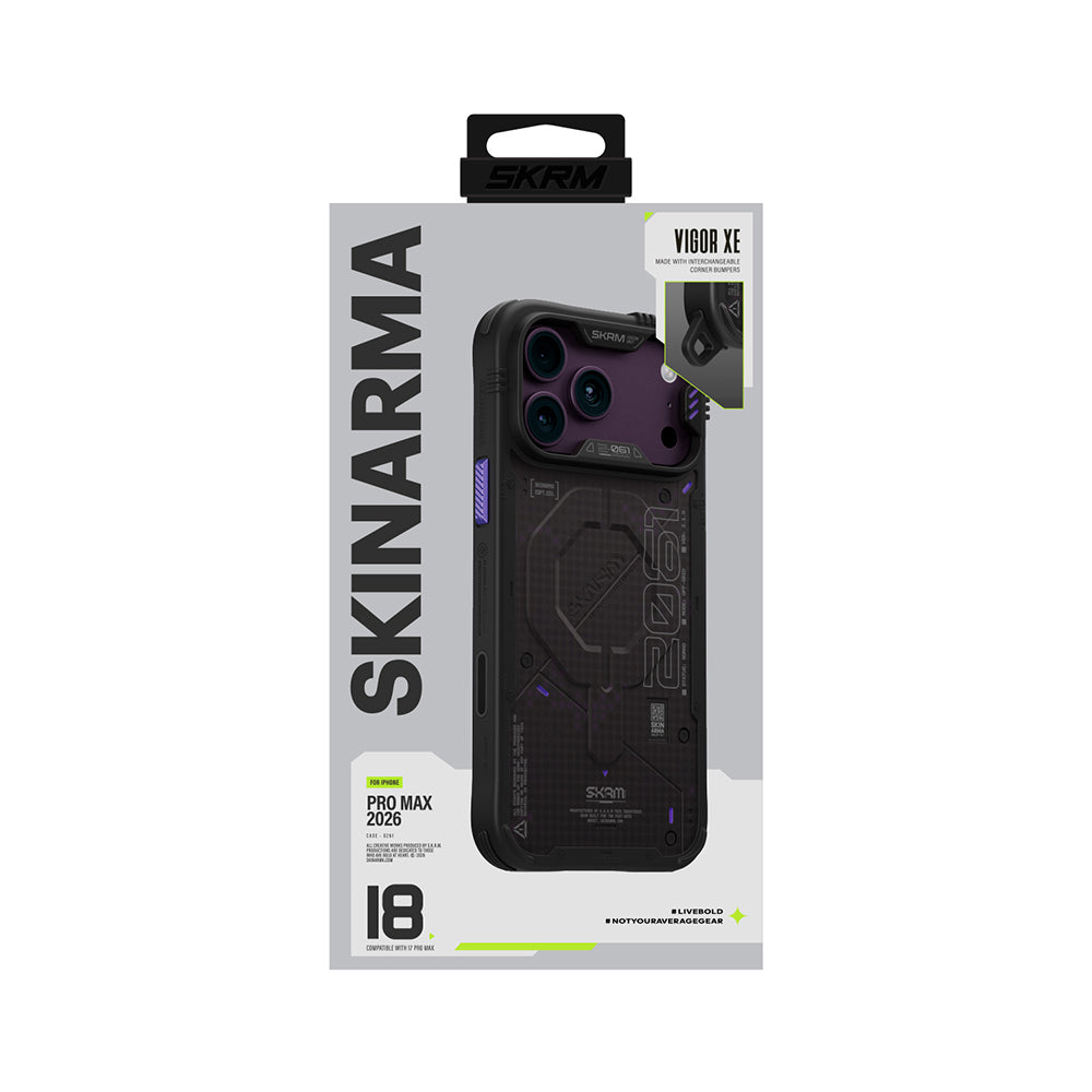 iPhone 18 Pro Max Kılıf M-Safe Şarj Özellikli Airbag Tasarımlı Skinarma Vigor XE Kılıf