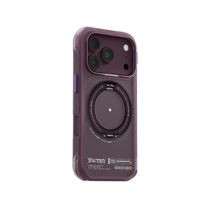 iPhone 18 Pro Max Kılıf M-Safe Şarj Özellikli Airbag Tasarımlı Standlı Skinarma Atlas Kılıf