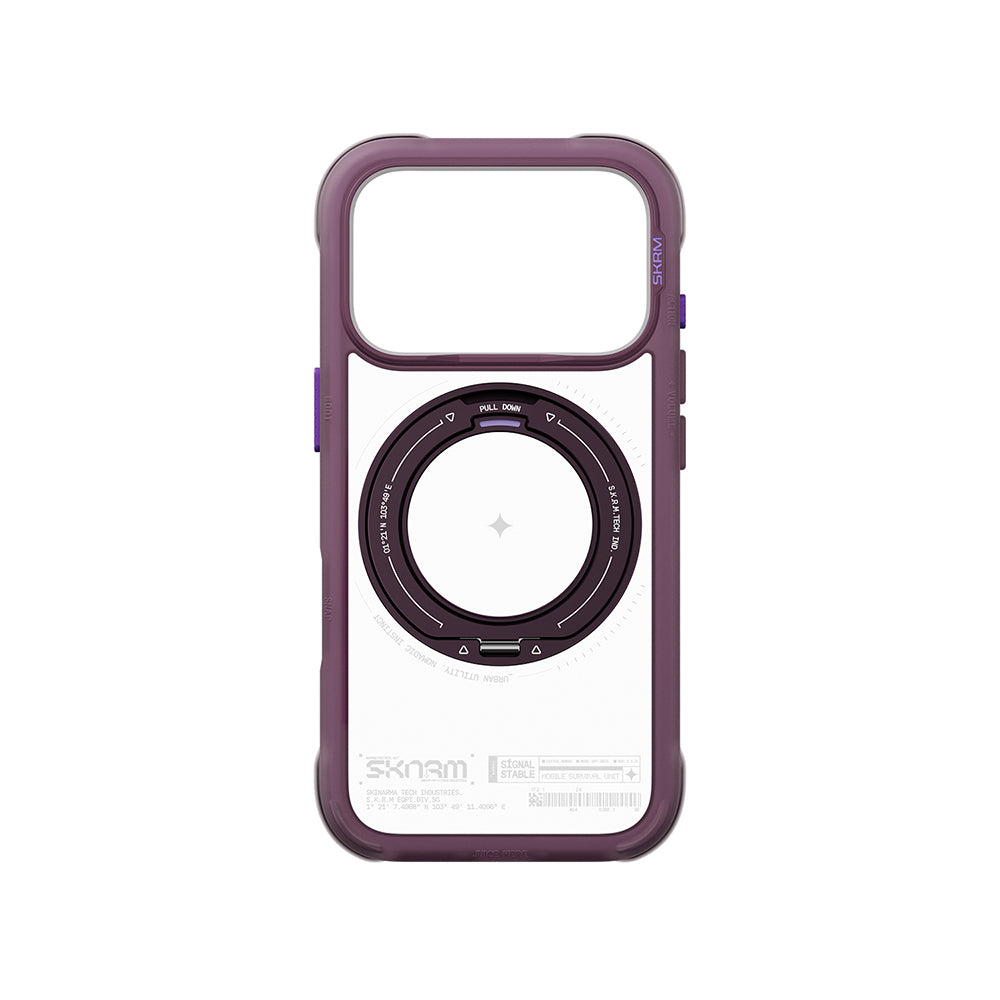 iPhone 18 Pro Max Kılıf M-Safe Şarj Özellikli Airbag Tasarımlı Standlı Skinarma Atlas Kılıf