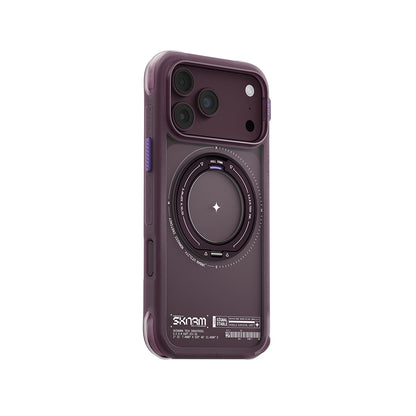 iPhone 18 Pro Max Kılıf M-Safe Şarj Özellikli Airbag Tasarımlı Standlı Skinarma Atlas Kılıf