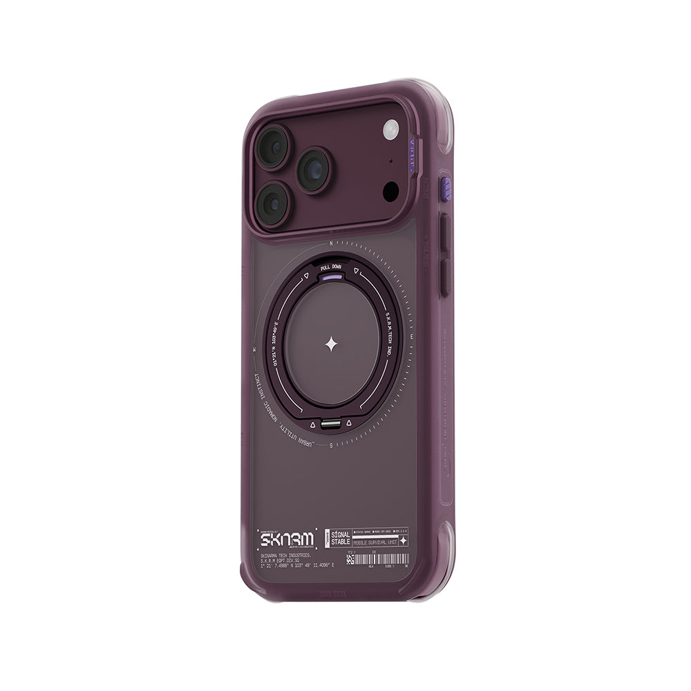 iPhone 18 Pro Max Kılıf M-Safe Şarj Özellikli Airbag Tasarımlı Standlı Skinarma Atlas Kılıf