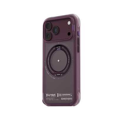 iPhone 18 Pro Max Kılıf M-Safe Şarj Özellikli Airbag Tasarımlı Standlı Skinarma Atlas Kılıf
