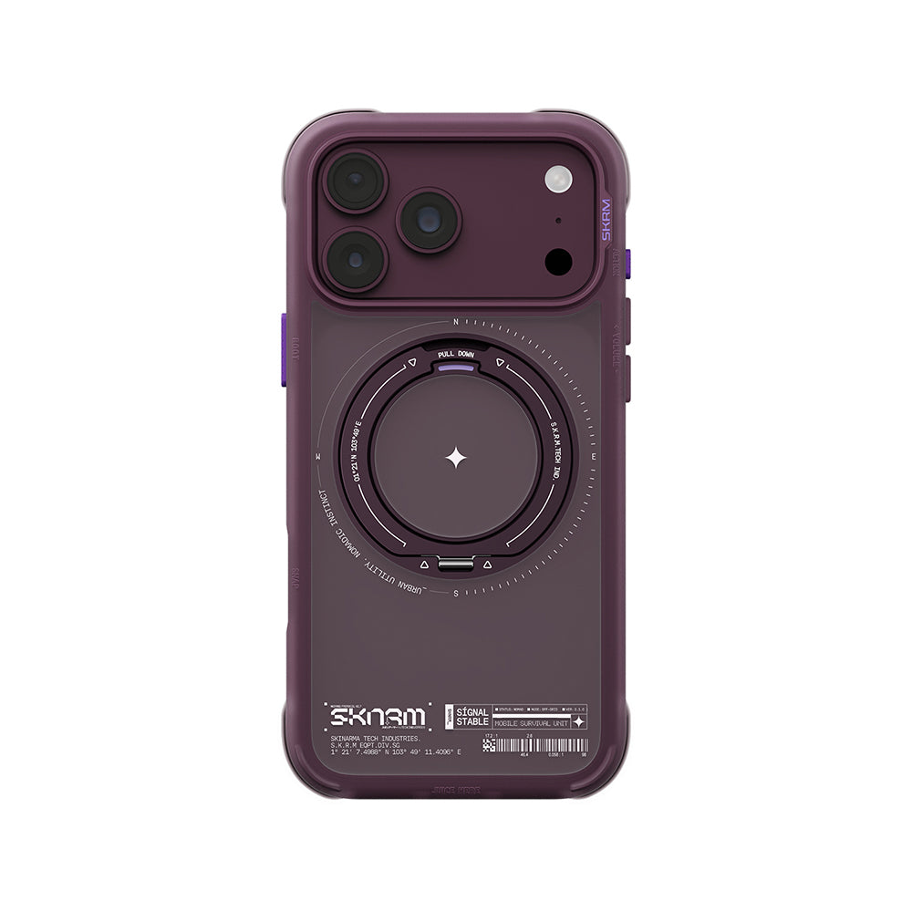 iPhone 18 Pro Max Kılıf M-Safe Şarj Özellikli Airbag Tasarımlı Standlı Skinarma Atlas Kılıf