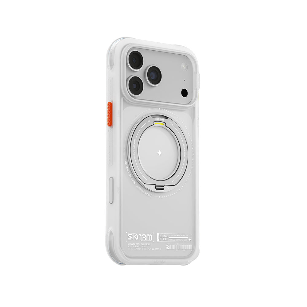 iPhone 18 Pro Max Kılıf M-Safe Şarj Özellikli Airbag Tasarımlı Standlı Skinarma Atlas Kılıf