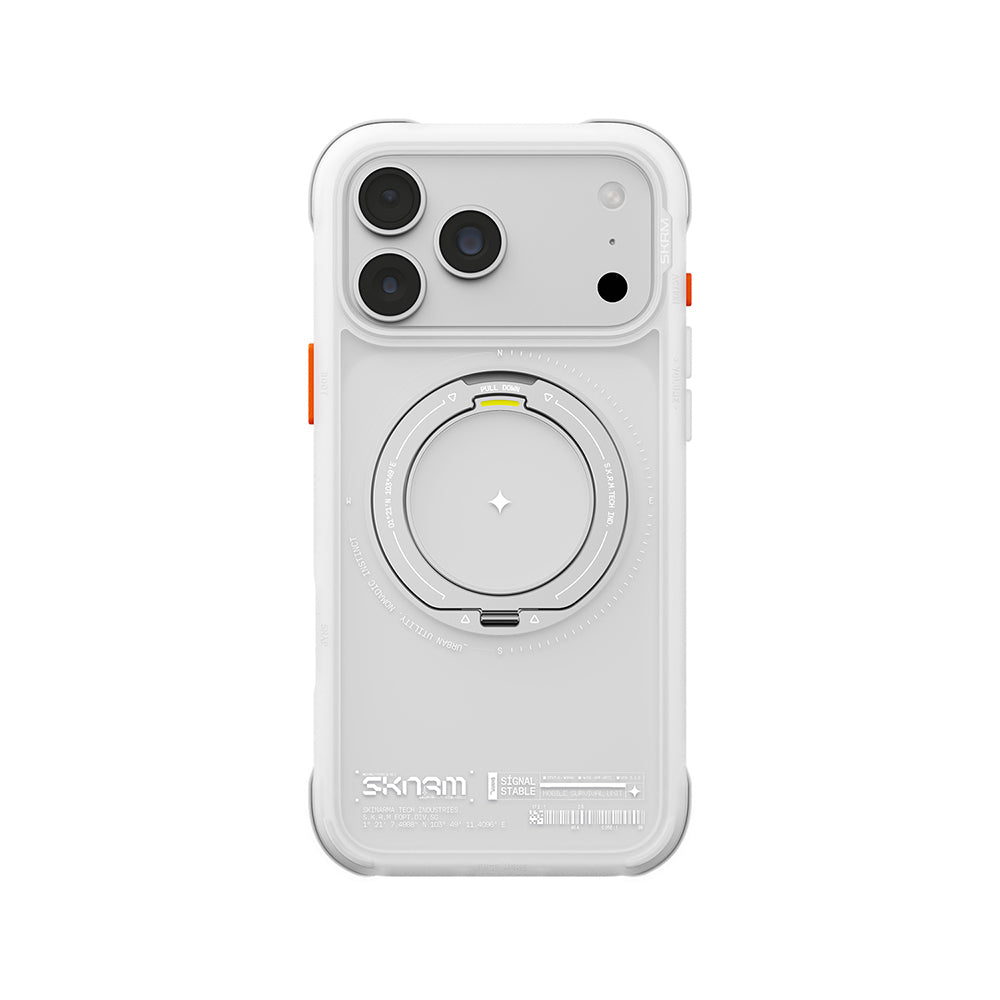 iPhone 18 Pro Max Kılıf M-Safe Şarj Özellikli Airbag Tasarımlı Standlı Skinarma Atlas Kılıf