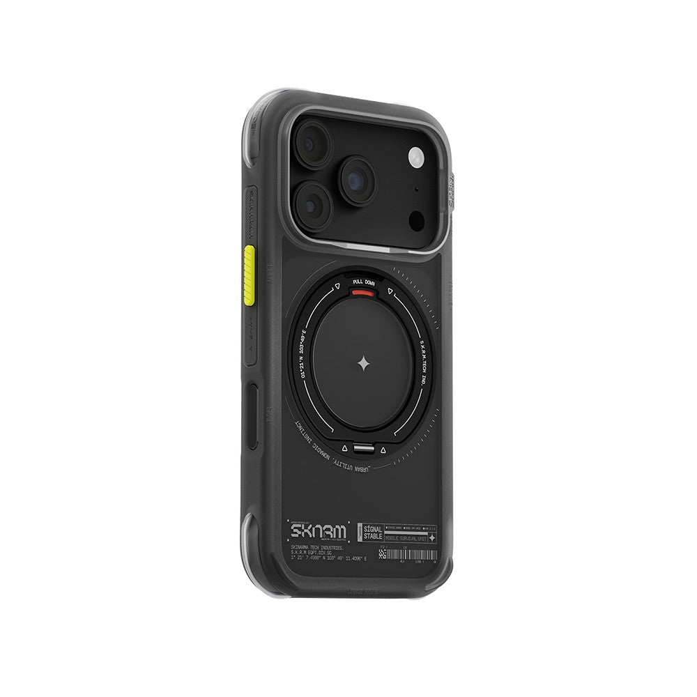 iPhone 18 Pro Max Kılıf M-Safe Şarj Özellikli Airbag Tasarımlı Standlı Skinarma Atlas Kılıf