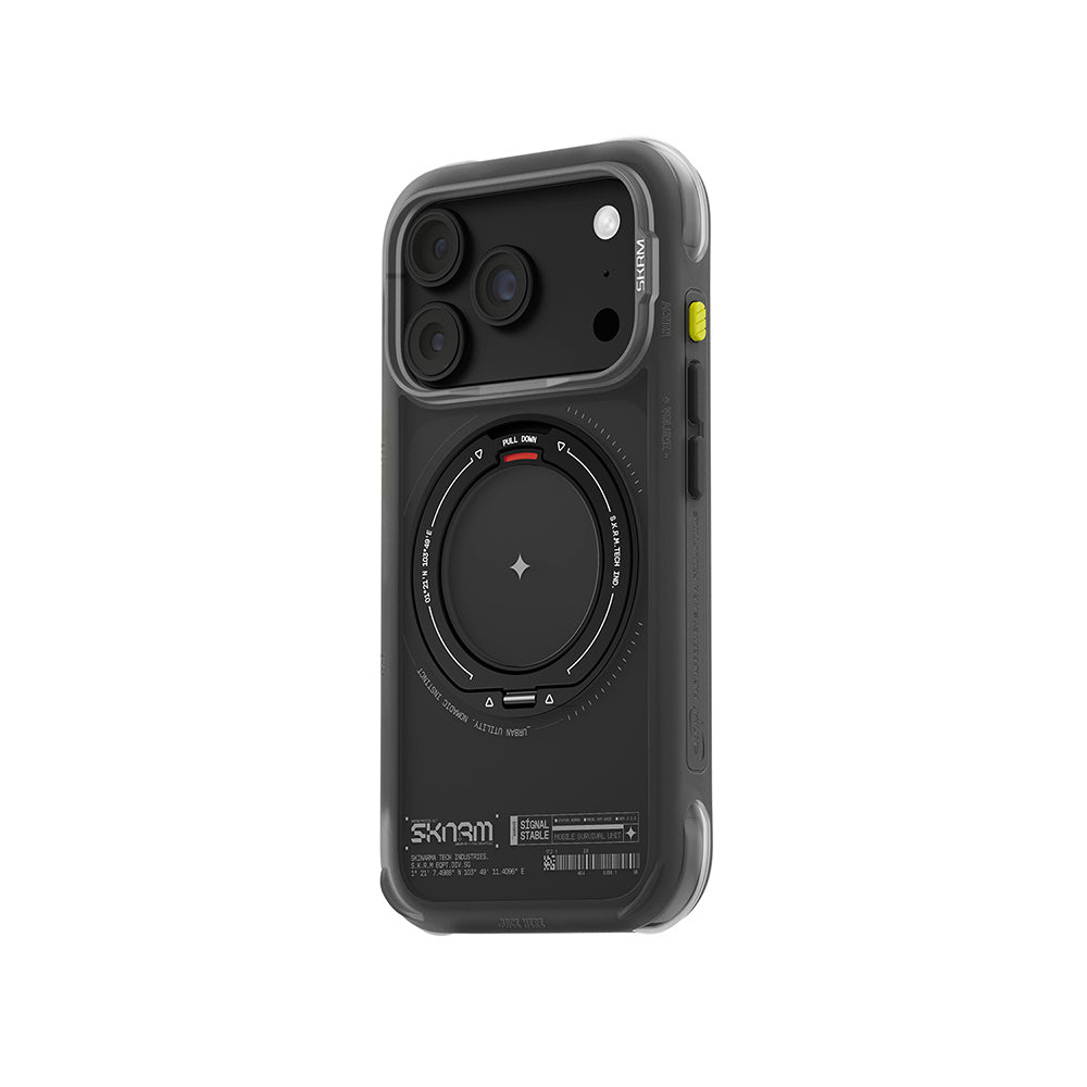 iPhone 18 Pro Max Kılıf M-Safe Şarj Özellikli Airbag Tasarımlı Standlı Skinarma Atlas Kılıf