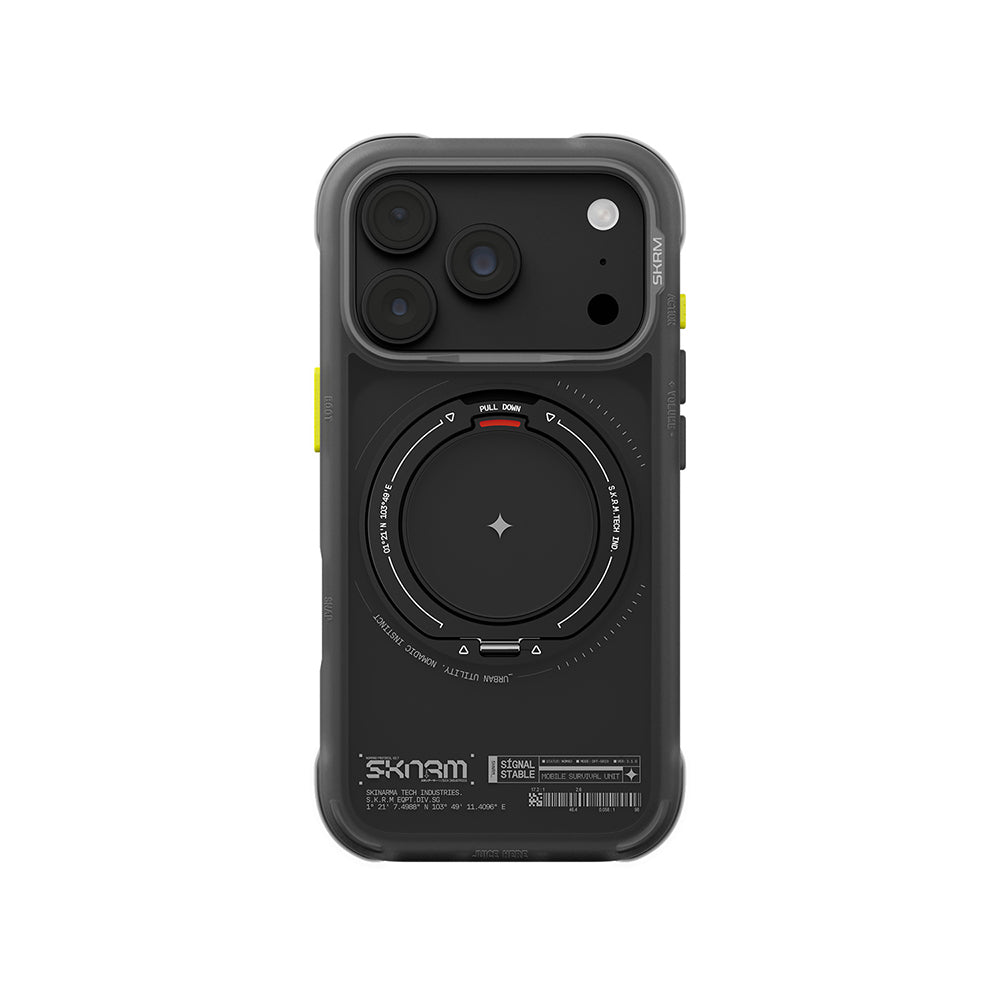 iPhone 18 Pro Max Kılıf M-Safe Şarj Özellikli Airbag Tasarımlı Standlı Skinarma Atlas Kılıf