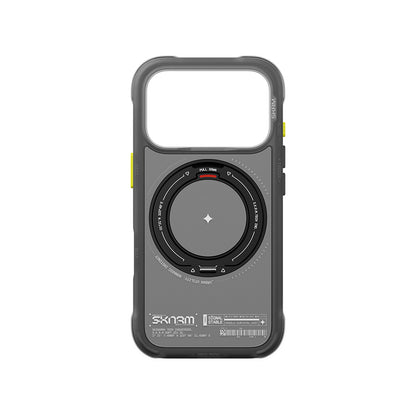 iPhone 18 Pro Max Kılıf M-Safe Şarj Özellikli Airbag Tasarımlı Standlı Skinarma Atlas Kılıf