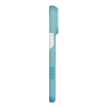 iPhone 18 Pro Max Kılıf M-safe Şarj Özellikli Aramid Karbon Fiber Pitaka Glints of Gold Ultra Slim Serisi Kılıf