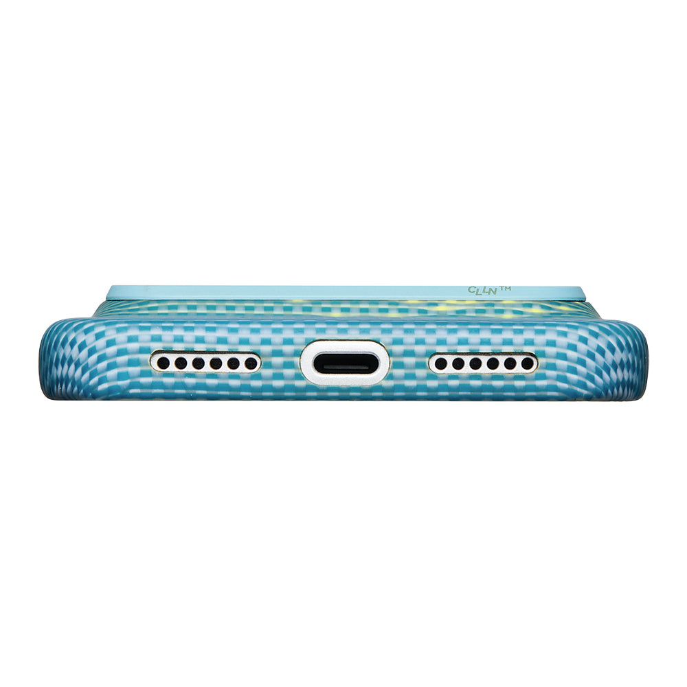 iPhone 18 Pro Max Kılıf M-safe Şarj Özellikli Aramid Karbon Fiber Pitaka Glints of Gold Ultra Slim Serisi Kılıf