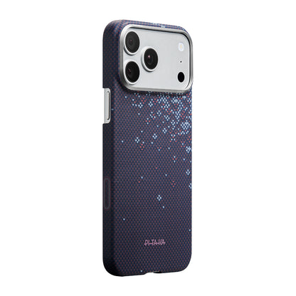 iPhone 18 Pro Max Kılıf M-safe Şarj Özellikli Aramid Karbon Fiber Pitaka Sakura Hours Serisi Kılıf