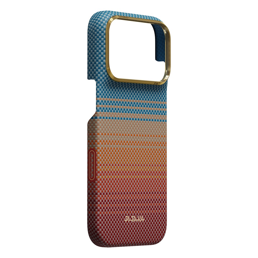 iPhone 18 Pro Max Kılıf M-safe Şarj Özellikli Aramid Fiber Pitaka Sunset 2.0 California Dream Serisi