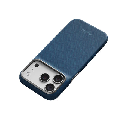 iPhone 18 Pro Max Kılıf M-safe Şarj Özellikli Aramid Karbon Fiber Pitaka Argyle Serisi Kılıf