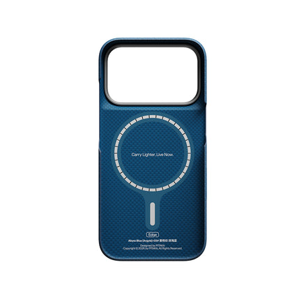 iPhone 18 Pro Max Kılıf M-safe Şarj Özellikli Aramid Karbon Fiber Pitaka Argyle Serisi Kılıf