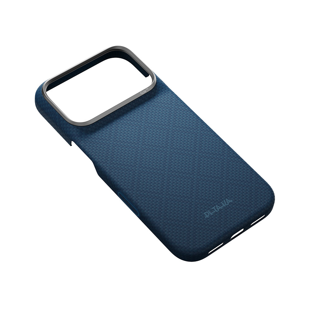 iPhone 18 Pro Max Kılıf M-safe Şarj Özellikli Aramid Karbon Fiber Pitaka Argyle Serisi Kılıf