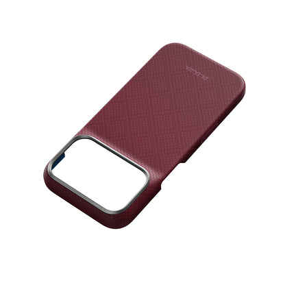 iPhone 18 Pro Max Kılıf M-safe Şarj Özellikli Aramid Karbon Fiber Pitaka Argyle Serisi Kılıf