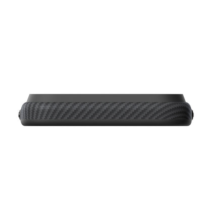 iPhone 18 Pro Max Kılıf M-safe Şarj Özellikli Aramid Karbon Fiber Pitaka Military-Grade Classic Serisi New Logo Black-Grey Twill Kılıf