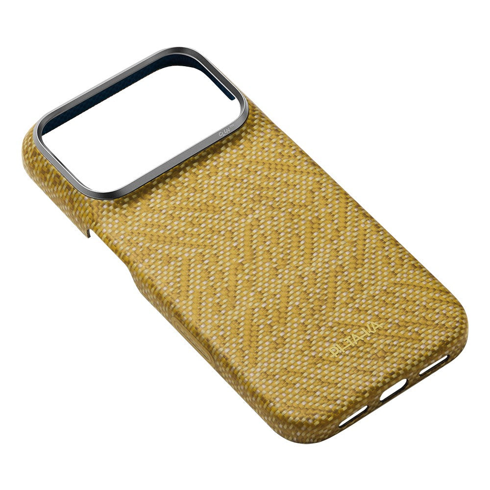 iPhone 18 Pro Max Kılıf M-safe Şarj Özellikli Aramid Karbon Fiber Pitaka Wind Over Wheat Serisi Kılıf