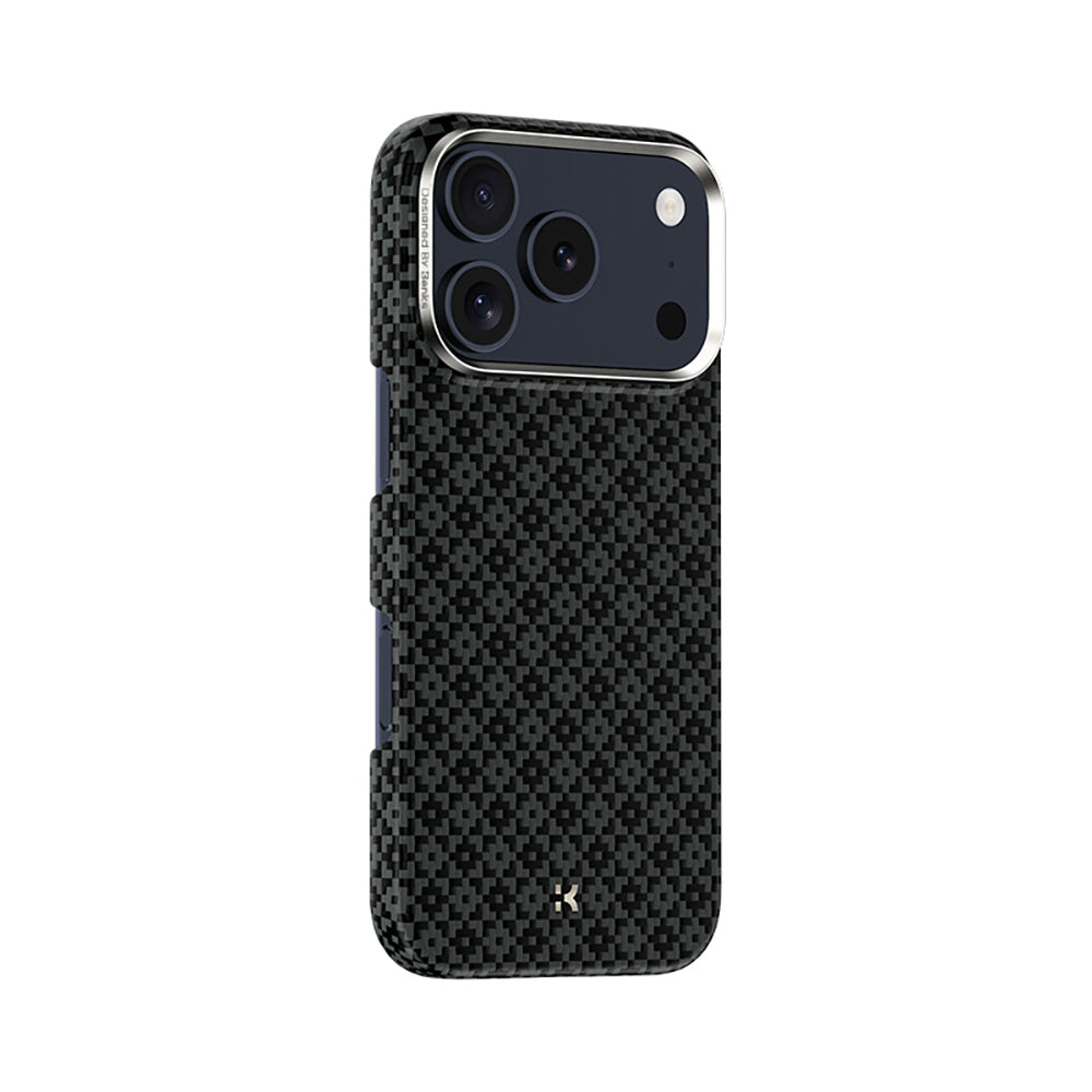 iPhone 18 Pro Max Kılıf M-Safe Şarj Özellikli Benks ArmorAir ArmorGrid Serisi Yükseltilmiş Kamera Çerçevesi C1 Kevlar Karbon Kılıf