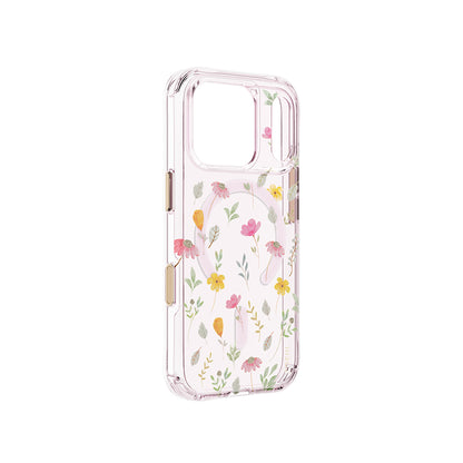 iPhone 18 Pro Kılıf M-safe Şarj Özellikli Çiçekli Tasarım Coehl Evie Serisi Kılıf