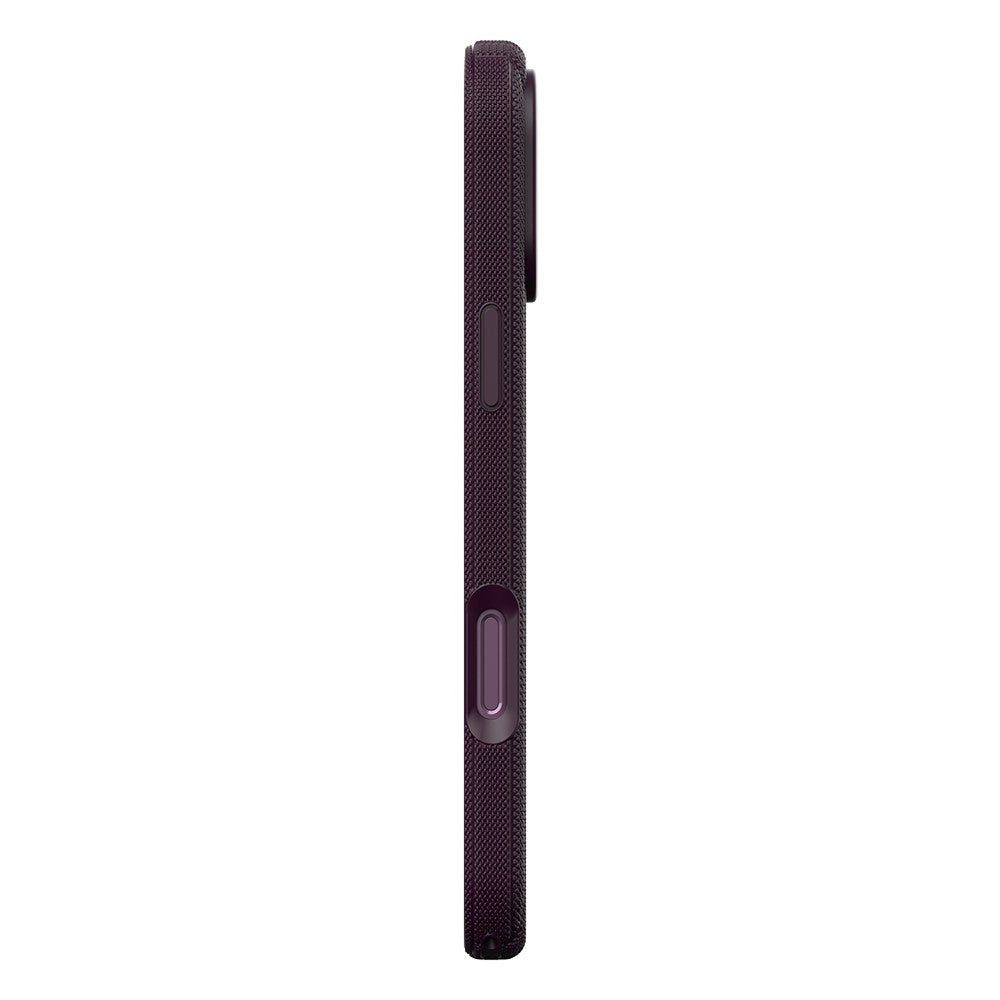 iPhone 18 Pro Max Kılıf M-Safe Şarj Özellikli Çizgi Desenli Kumaş Dokulu Zore Paris Lorin Kılıf