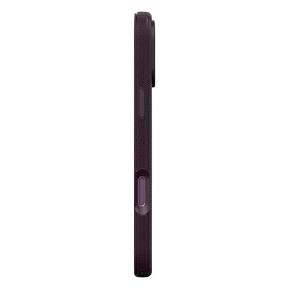 iPhone 18 Pro Max Kılıf M-Safe Şarj Özellikli Çizgi Desenli Kumaş Dokulu Zore Paris Lorin Kılıf