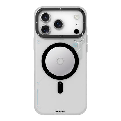 iPhone 18 Pro Max Kılıf M-safe Şarj Özellikli Disk Desenli Youngkit Disc Battle Kılıf