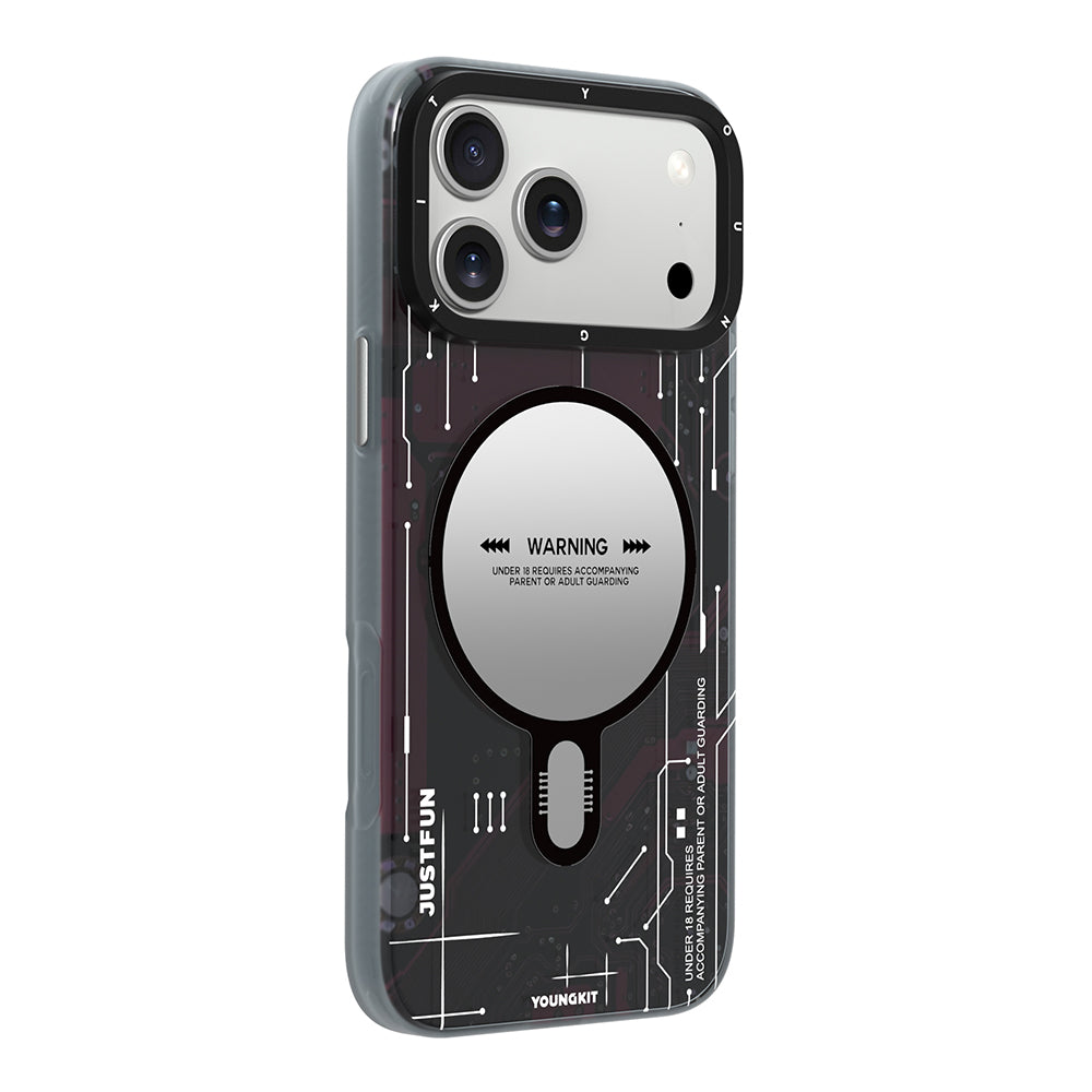 iPhone 18 Pro Max Kılıf M-safe Şarj Özellikli Kamera Denetim Butonlu Youngkit Technology Serisi Kılıf