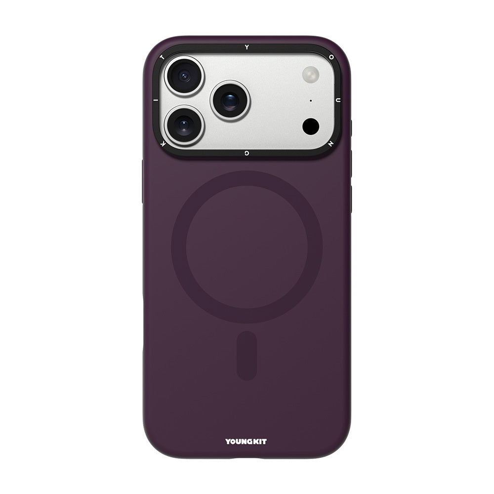 iPhone 18 Pro Max Kılıf M-safe Şarj Özellikli Kamera Standlı Youngkit Bitty Cream Kılıf