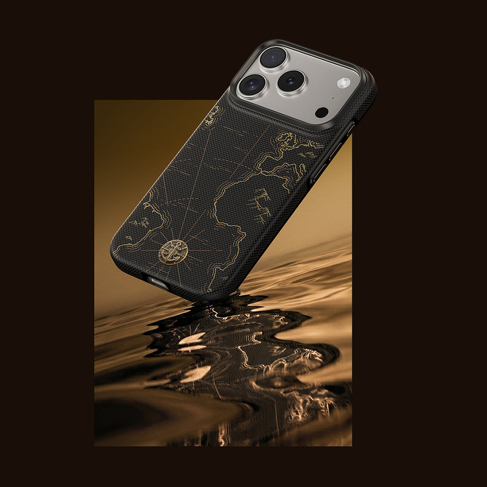 iPhone 18 Pro Max Kılıf M-safe Şarj Özellikli Karbon Fiber Tasarımlı Benks ArmorEdge Air Navigator Kevlar Kılıf