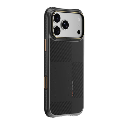 iPhone 18 Pro Max Kılıf M-safe Şarj Özellikli Metal Kamera Çerçeveli Raptic Aramid Dual Karbon Fiber Mondrian Serisi Kılıf