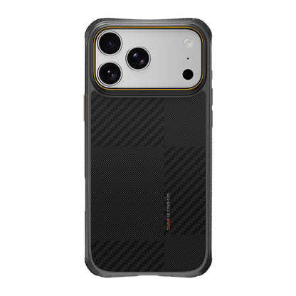 iPhone 18 Pro Max Kılıf M-safe Şarj Özellikli Metal Kamera Çerçeveli Raptic Aramid Dual Karbon Fiber Mondrian Serisi Kılıf