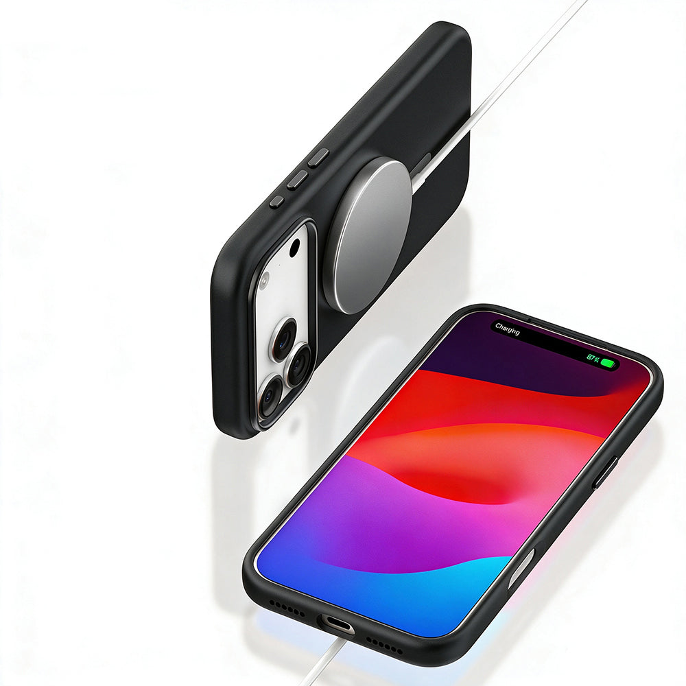 iPhone 18 Pro Max Kılıf M-safe Şarj Özellikli Mutural Pure Serisi Kılıf