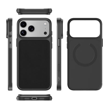 iPhone 18 Pro Max Kılıf M-Safe Şarj Özellikli PU Zore Paris Trexo Sert PC Kılıf