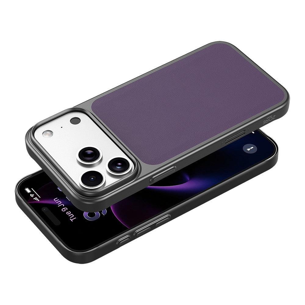 iPhone 18 Pro Max Kılıf M-Safe Şarj Özellikli PU Zore Paris Trexo Sert PC Kılıf
