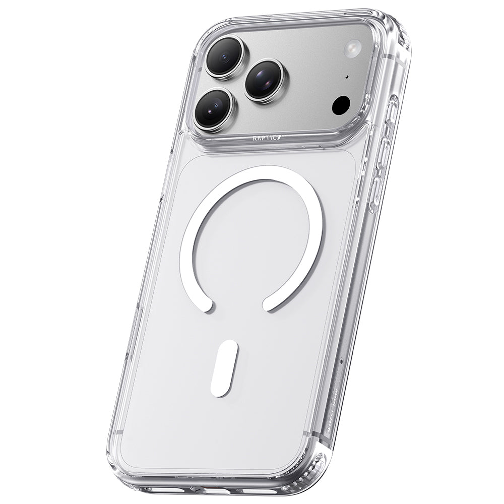 iPhone 18 Pro Max Kılıf M-Safe Şarj Özellikli Raptic Air Clear Serisi Airbagli Kılıf