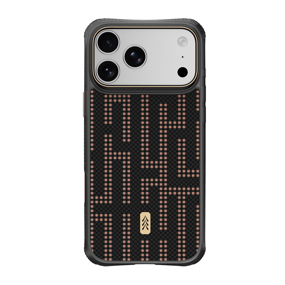 iPhone 18 Pro Max Kılıf M-safe Şarj Özellikli Raptic Aramid Dual Grid Serisi Karbon Kılıf