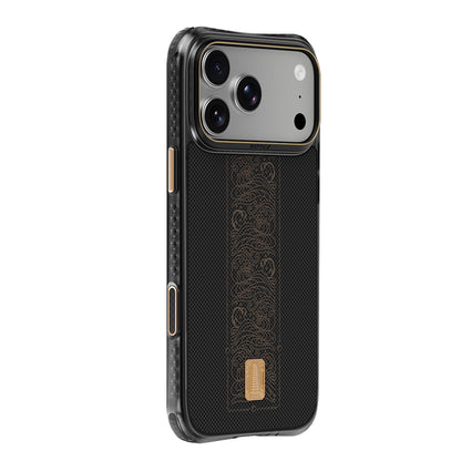 iPhone 18 Pro Max Kılıf M-safe Şarj Özellikli Raptic Aramid Dual Rise Serisi 24 Ayar Altın Kaplamalı Karbon Kılıf