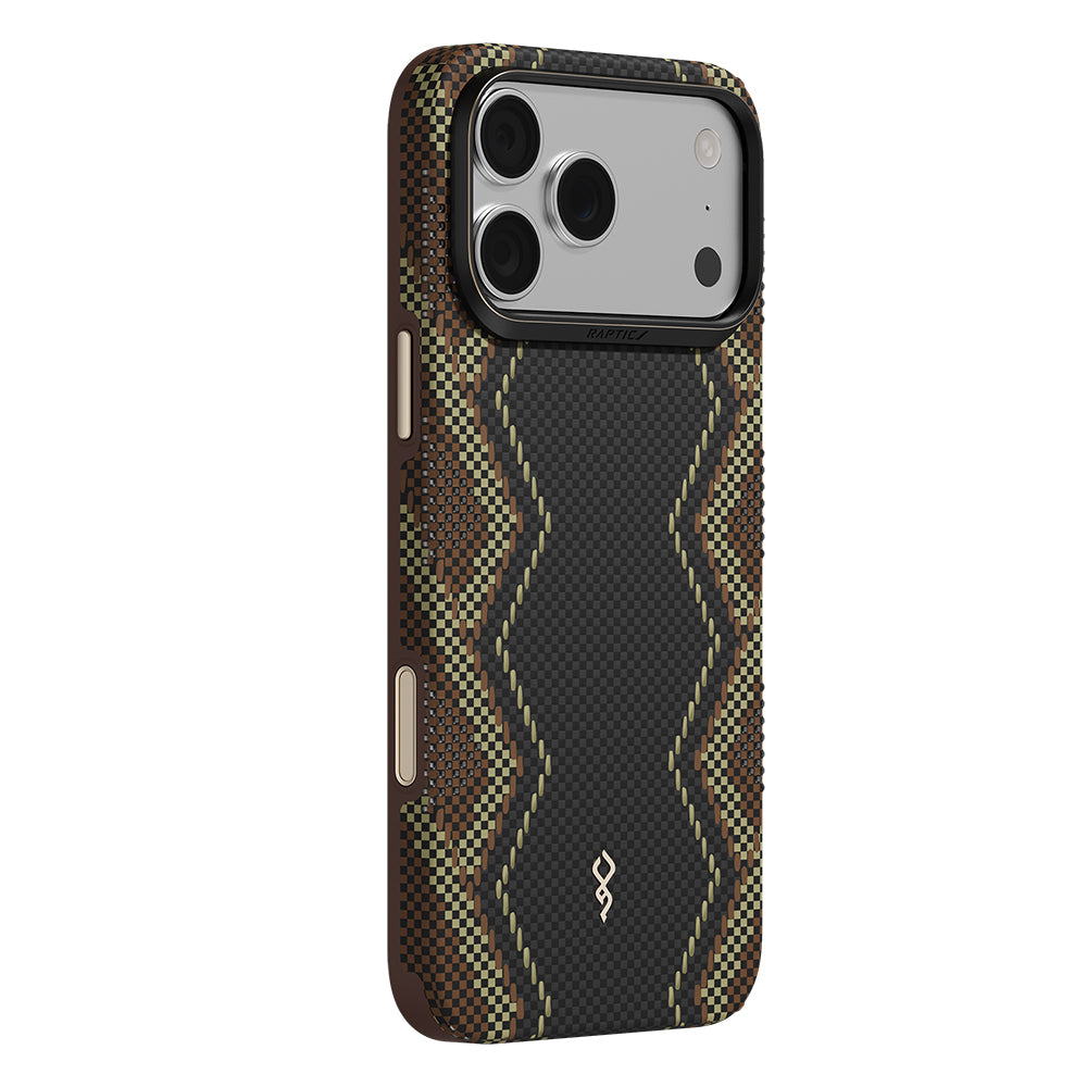 iPhone 18 Pro Max Kılıf M-safe Şarj Özellikli Raptic Aramid Dual Ultra Scepter Serisi Karbon Kılıf