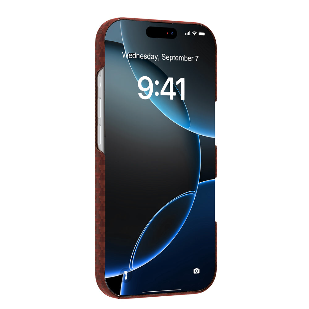 iPhone 18 Pro Max Kılıf M-safe Şarj Özellikli Raptic Aramid Skin Origin Serisi Karbon Kılıf