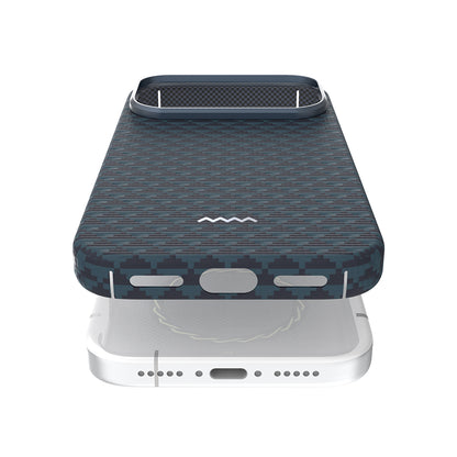 iPhone 18 Pro Max Kılıf M-safe Şarj Özellikli Raptic Aramid Skin Origin Serisi Karbon Kılıf