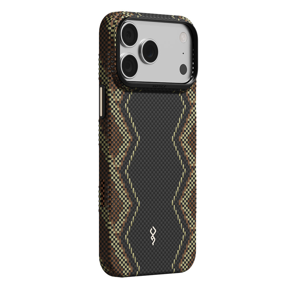 iPhone 18 Pro Max Kılıf M-safe Şarj Özellikli Raptic Aramid Skin Scepter Serisi Karbon Kılıf