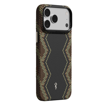 iPhone 18 Pro Max Kılıf M-safe Şarj Özellikli Raptic Aramid Skin Scepter Serisi Karbon Kılıf