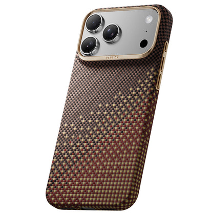 iPhone 18 Pro Max Kılıf M-safe Şarj Özellikli Raptic Aramid Skin Serenity Serisi Karbon Kılıf