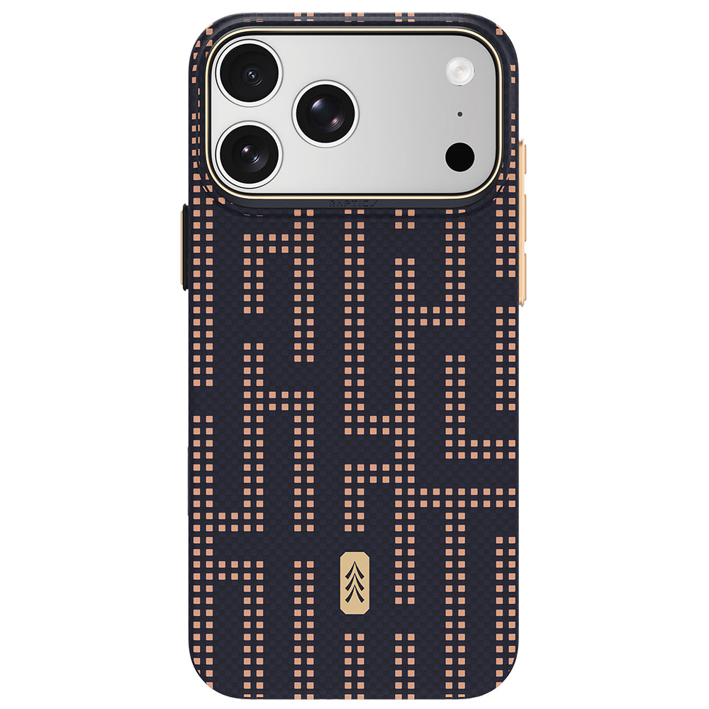 iPhone 18 Pro Max Kılıf M-safe Şarj Özellikli Raptic Aramid Skin Serisi Karbon Kılıf