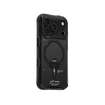 iPhone 18 Pro Max Kılıf M-safe Şarj Özellikli Şeffaf Airbag Tasarımlı Skinarma Saido Mag-Charge Kılıf