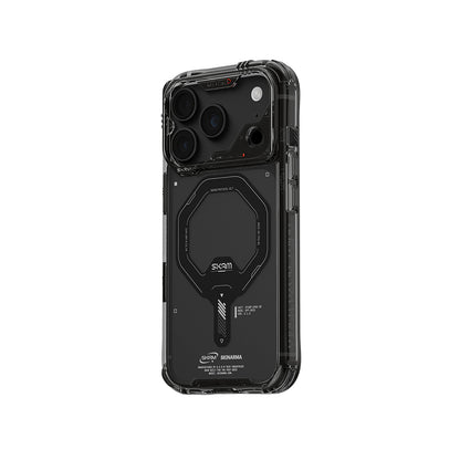 iPhone 18 Pro Max Kılıf M-safe Şarj Özellikli Şeffaf Airbag Tasarımlı Skinarma Saido Mag-Charge Kılıf